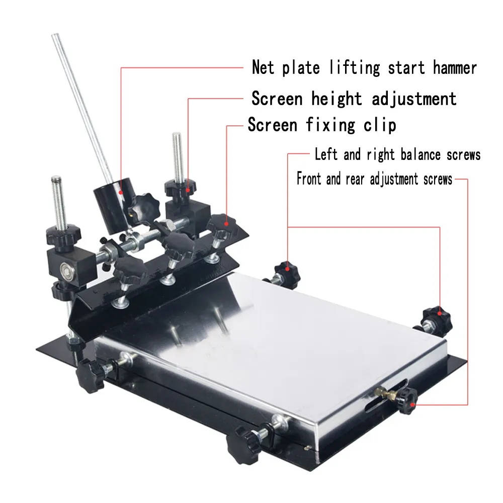 Manual Screen Printing Table High Precision Screen Printing Machine Flat Solder Paste Printing Machine silk printer