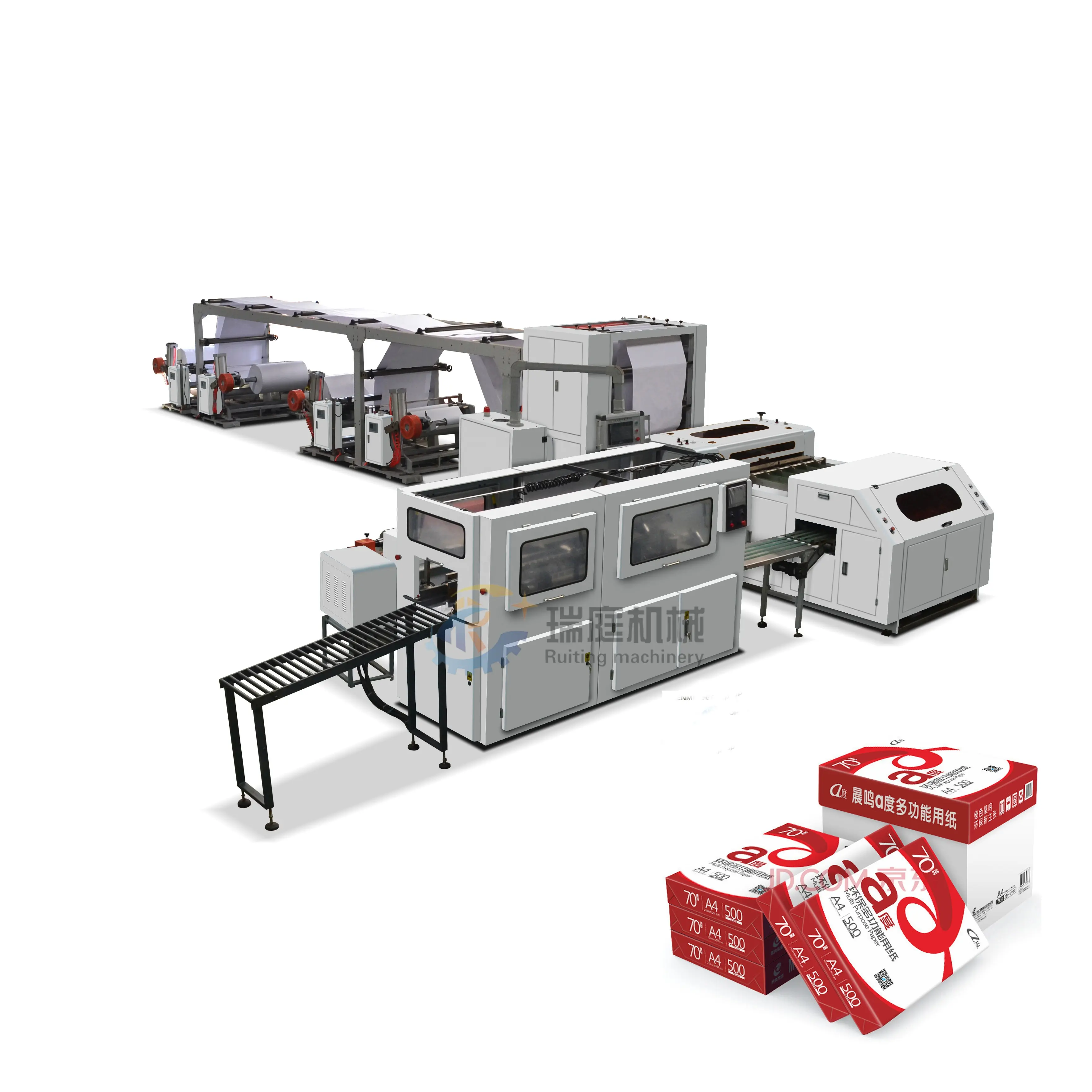 Автоматическая высокоскоростная линия по производству бумаги формата А4, машина для резки бумаги на лист, линия для резки бумаги, завод