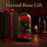 Articles décoratifs pour bureau à domicile, cadeaux de festival, faites-vous plaisir, couleur personnalisée, fleurs éternelles, roses roses, bleues, rouges.