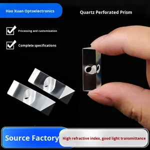 Hao Xuan Quartz Quadrado Prisma Perfurado Alta Precisão Resistente A Alta Temperatura ODM Instrumentos Científicos Personalizados 1 Ano - Product Image 3