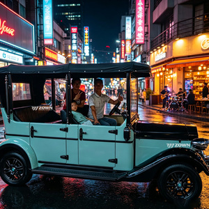 Vehículo Eléctrico Turístico Retro Vintage de Nueva Energía con Apariencia Personalizada para Negocios de Turismo en Zonas Cénicas Culturales - Product Image 1