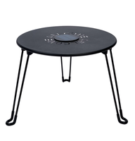 Table pliante compacte en fer pour l'extérieur – Solution polyvalente et peu encombrante pour le camping, les pique-niques et la détente en plein air