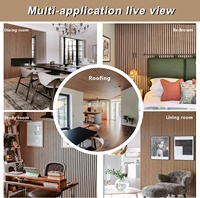 Panneaux acoustiques en bois de latte MDF PET et placage de noyer pour maison chambre salon fond de télévision salle à manger mur et plafond