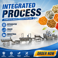 Ligne de production de Croustilles de maïs croustillantes (Kurkure, Cheetos, Niknak) avec four multicouche, séparateur de refroidissement et machine d'assaisonnement à double tambour