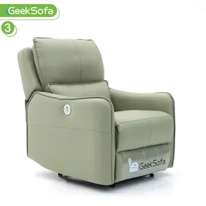 Geeksofa hiện đại lười biếng cậu bé da hoặc vải điện điện Rocking xoay massage ngồi có thể ngả ghế cho đồ nội thất phòng khách Trung Quốc
