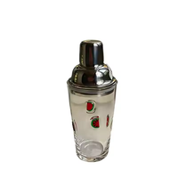 Shaker à cocktails en verre sans plomb 400 ml avec couvercle en acier inoxydable, mélangeur de boissons professionnel pour barman, usage domestique et en gros