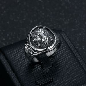 Men's Gold Plated Lion Head <b>Ring</b> <b>Titanium</b> Steel Animal Design Hip Hop Style Jewelry Gift - Product Image 3