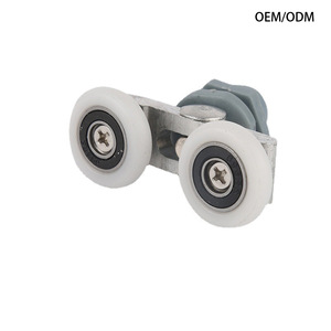 Roulettes en aluminium pour porte de douche coulissante en verre, double rail à roulettes JT 002 - Product Image 5