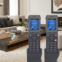 Téléphone fixe sans fil 4G GSM avec identification de l'appelant pour bureau et domicile, idéal pour les personnes âgées, avec radio FM, cartes SIM, en ABS noir, pour usage domestique