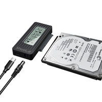 ShuoLe SATA a USB3.2/3.1/3.0 cavo 2.5/3.5 pollici adattatore disco rigido tipo c convertitore per SSD/HDD con schermo LCD