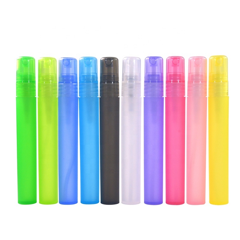 Empty refillable perfume hand sanitizer 5ml 10ml 15ml pen shape travel size plastic spray bottle