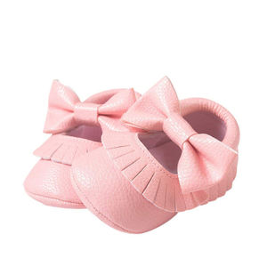 Nouveau style de chaussures en cuir véritable souple pour bébé fille de 12 à 18 mois, chaussures pour nouveau-né - Product Image 2