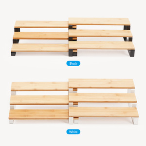 Foldable Rack Storage Foldable Seasoning Rack Expandable Kitchen Organizer Rustic Wooden Spice Storage Holder Rack