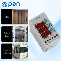 Relais de contrôle de sous-tension ouvert avec protection de séquence LED 3X3 chiffres AC220v affichage numérique triphasé réglable
