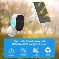 Caméra de sécurité sans fil Icsee APP 2025, étanche, avec interphone bidirectionnel, caméra solaire Wi-Fi extérieure IP66