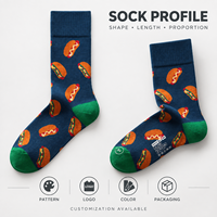 Chaussettes personnalisées OEM pour adultes, en polyester/nylon/coton/fibre de bambou/laine, résistantes aux déchirures, séchage rapide, sans couture, impression numérique 360°