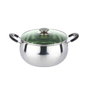 Stainless Steel Pearl Soup <b>Pot</b> With Lid <b>Induction</b> Compatible Double Handle Kitchen Cooker - Product Image 5