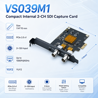 Tarjeta de Captura de Video PCIe Interna Dual SDI 1080P*60Hz YUY2 con Entrada de Audio para Windows, Mac, Linux y PC Industrial