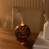 Diffuseur d'huiles essentielles Volcano Fire Flame, humidificateur d'air USB avec lumière LED colorée, diffuseur de parfum pour la pièce