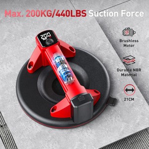 Ventosa de vacío eléctrica de 8 pulgadas para trabajo pesado, elevador de pantalla LCD, <span class=keywords><strong>Manual</strong></span> de carga máxima de 200 KG para ventanas de azulejos móviles, piedra, 1 paquete - Product Image 2