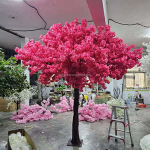 ต้นซากุระสีชมพูประดิษฐ์สไตล์โรแมนติก ใบไม้เสมือนจริงสำหรับตกแต่งงานแต่งงาน คริสต์มาส งานรับปริญญา-ใช้ได้ทั้งภายในและภายนอกอาคาร - Product Image 6