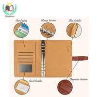 Personnalisé Vintage Rétro à feuilles mobiles a5 reliure à anneaux en cuir agenda agenda