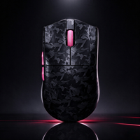 ZERO 3 Mouse Gaming Tri-Mode Ringan Optik Nirkabel 2.4G/BT Komposit Serat Karbon RGB untuk Meja Mouse Ergonomis Game