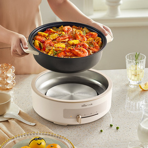 หม้อไฟฟ้าอเนกประสงค์แบร์ 4 ลิตร สำหรับใช้ในครัวเรือน สีขาวทรงกลม - Product Image 2