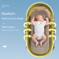 Poussette bébé 3 en 1 High View Metal, positions assise et allongée, légère, pliable, amortissante, économique