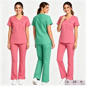 Uniformes Médicos con Corte Acampanado 48002, Envío <span class=keywords><strong>Gratis</strong></span> para Médicas Filipinas, Médicas Filipinas para Trabajo, Médicas Filipinas Talla Petite - Product Image 1