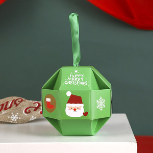 Creative <strong>Christmas</strong> Round Treat <strong>Boxes</strong> <strong>Christmas</strong> Party Favor <strong>Gift</strong> Box Packaging for Xmas Sweets with Ribbon - Product Image 4