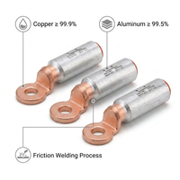 Terminal Bimetálico de Cobre y Aluminio, Conector de Soldadura por Fricción T2 500mm2, Métrico AWG Kcmil MCM, Certificado IEC, Alta Conductividad, 35kV