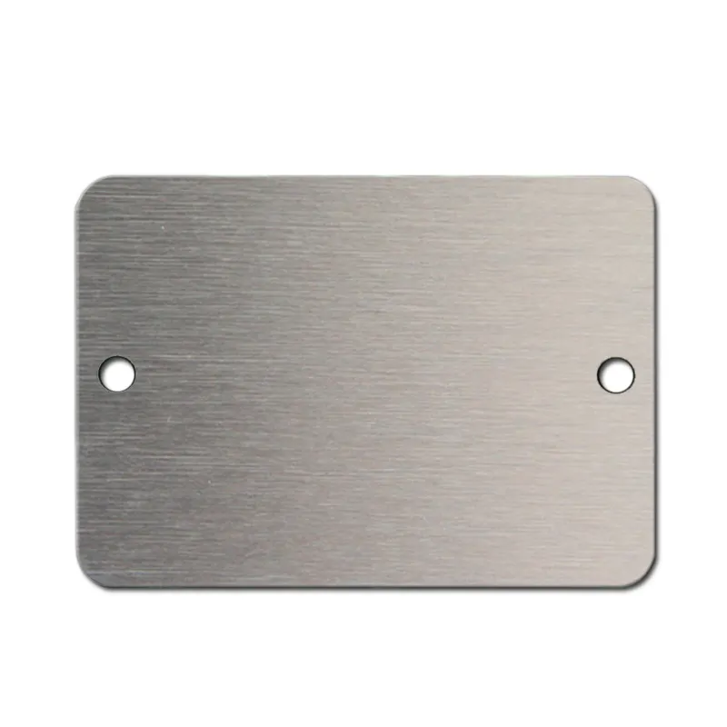 China Factory Custom Made Engrave Metal Name Plate Brushed Aluminum Anodized Nameplate Blanks