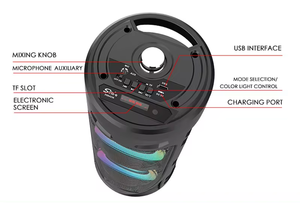 Xách tay 16 Wát công suất cao loa kép LED ánh sáng không Dây Super Bass sân khấu Đảng karaoke bt Loa răng Xanh - Product Image 5