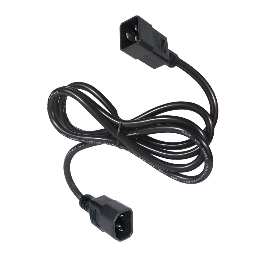 Adaptateur Secteur IEC320 C14 Vers C7 - Noir - Pour Ordinateur Portable Ou PDU