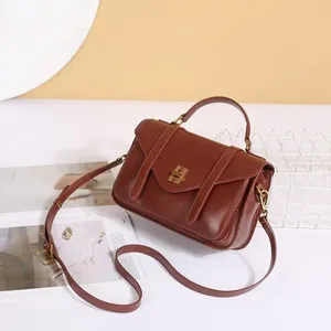 Sacs à main AndoBag pour femmes, en cuir de vache véritable, style rétro européen et américain, sac bandoulière, sac à main décontracté pour femmes, 88820 - Product Image 4