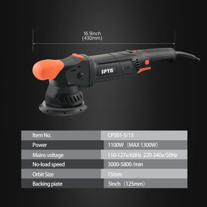 SPTA CP501-5/15 1100W haute Performance <span class=keywords><strong>6</strong></span> vitesses disponibles voiture entretien polisseuse double <span class=keywords><strong>Action</strong></span> polisseuse pour voiture détaillant