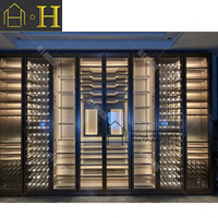 Vitrine de magasin d'alcool de style personnalisé vitrine vintage casier à vin mural armoire de bar durable