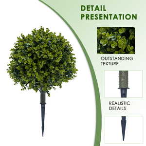 PZD-1-202 En Gros Faux Plantes En Pot Arbustes Buissons Artificielle Topiaire Cèdre Boule Arbre pour Intérieur Extérieur Maison Jardin Décor - Product Image 5