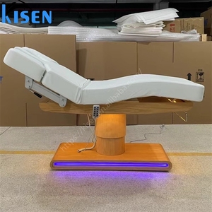 Kisen Luxury Modern 3 Motors <b>Table</b> De Massage <b>Electric</b> Eyelash Facial Bed Cosmetic Color Wood Beauty Salon Bed for Sales - Product Image 3