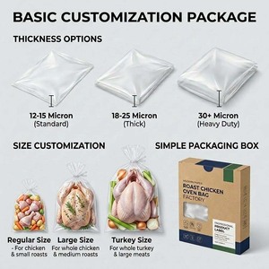 Sacs de cuisson jetables multifonctionnels en nylon pour poisson, fruits de mer, légumes, bœuf, dinde, extra grands, personnalisables - Product Image 4