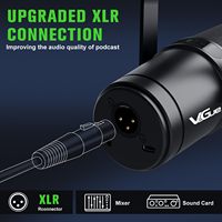 VeGue VM70 USB/XLR Dynamisches Gesangsmikrofon aus Metall mit Nierencharakteristik für Podcasting, Gaming, Aufnahmen & Live-Streaming