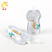 Pochette Doypack Personnalisée 330 ml pour Jus de Fruits, Emballage Stratifié en Feuille, Anti-humidité, avec Bec Verseur, Impression Gravure, Résistante aux Hautes Températures