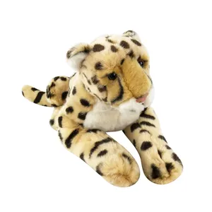 Simulação Grande pelúcia Cheetah Panther Stuffed leopardo Brinquedos Selva Recheada Bonito Leopardo Plush Animal KidsToy