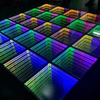 Barra de Luz LED Transparente con Efecto Espejo Abisal 3D, Luminaria de Suelo para Paisajes, Escenarios y Actividades, con Control Externo