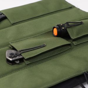 <b>Roll</b>-Up Camping Multi-Pocket Portable <b>Roll</b> <b>Bag</b> for Knives Foldable Canvas <b>Tool</b> Organizer - Product Image 4