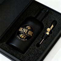 Bouteilles en verre vides pour huile d'olive Marasca en vrac, avec bouchon en bois, pour sauces et vinaigrettes, disponibles en 100 ml, 200 ml, 375 ml, 500 ml, 750 ml et 1 L.
