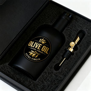 Empty100ml 200ml 375ml 500ml 750ml 1L 마라스카 벌크 올리브 오일 유리 병 드레싱 소스 용 나무 코르크 병 - Product Image 4