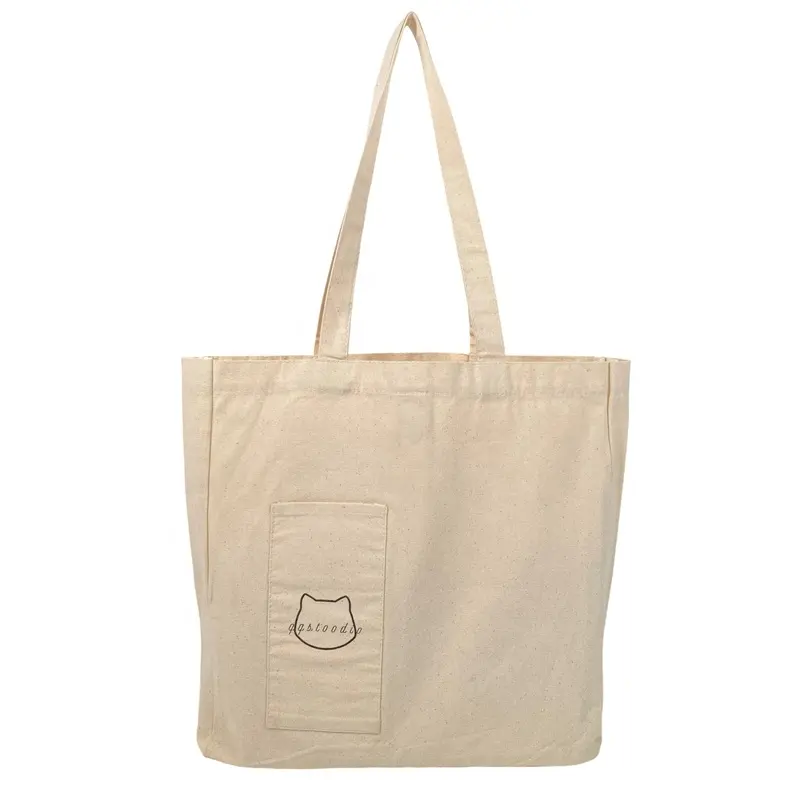 अनुकूलन योग्य प्राकृतिक टिकाऊ कपास कैनवास के साथ टोटे बैग खरीदारी टोटे बैग के साथ टोटे बैग खरीदारी