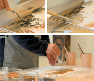 Pintura de Arenisca Hecha a Mano con <span class=keywords><strong>Paisaje</strong></span> de Zhangjiajie, Arte de Pared de Montañas para Decoración del Hogar y Adorno, Obra de Arte Grande - Product Image 3